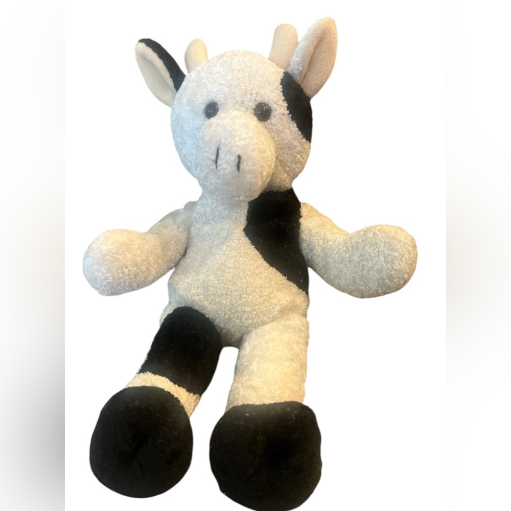 Cow Spotted Stuffed Animal Plush Toy Black White 15”